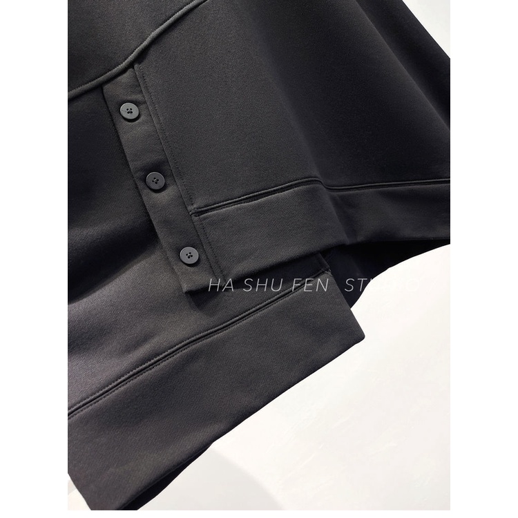 Áo Sweater Tay Dài Cổ Cao Dáng Rộng Màu Sắc Đơn Giản Trẻ Trung