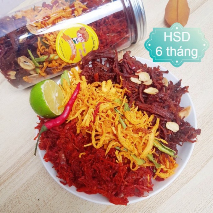 Hũ Lớn 3 Vị Khô Gà , Khô Bò , Heo Cháy Tỏi [LOẠI 1] Thơm Ngon 335G - Nhiều Dinh Dưỡng – Quà Tặng Ăn Vặt gdtkxk | BigBuy360 - bigbuy360.vn