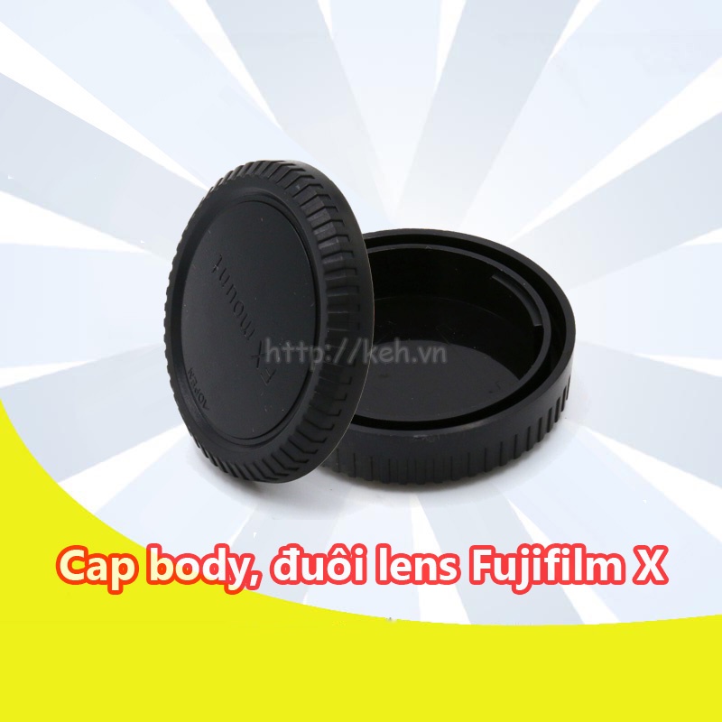 Nắp cap sau lens FX, Nắp body cho lens/máy ảnh Fujifilm X mount ( Rear cap, body cap ngàm FX )