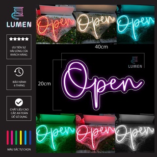 Đèn trang trí neon uốn chữ Open - LUMEN - Đèn Neon Sign