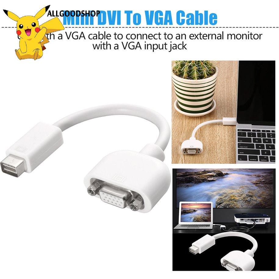 111all} Mini DVI to VGA Male-Female Monitor Video Adapter Cable for Apple MacBook