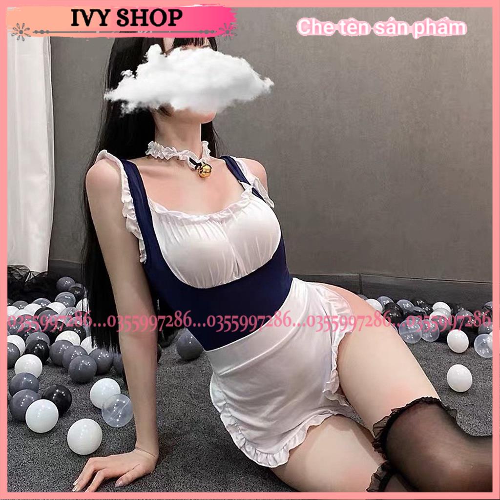 Cosplay Hầu Gái Sexy _ HGBD Xanh Có Đệm Và HGD004 Ren không đệm ngực - Ivyshop | BigBuy360 - bigbuy360.vn