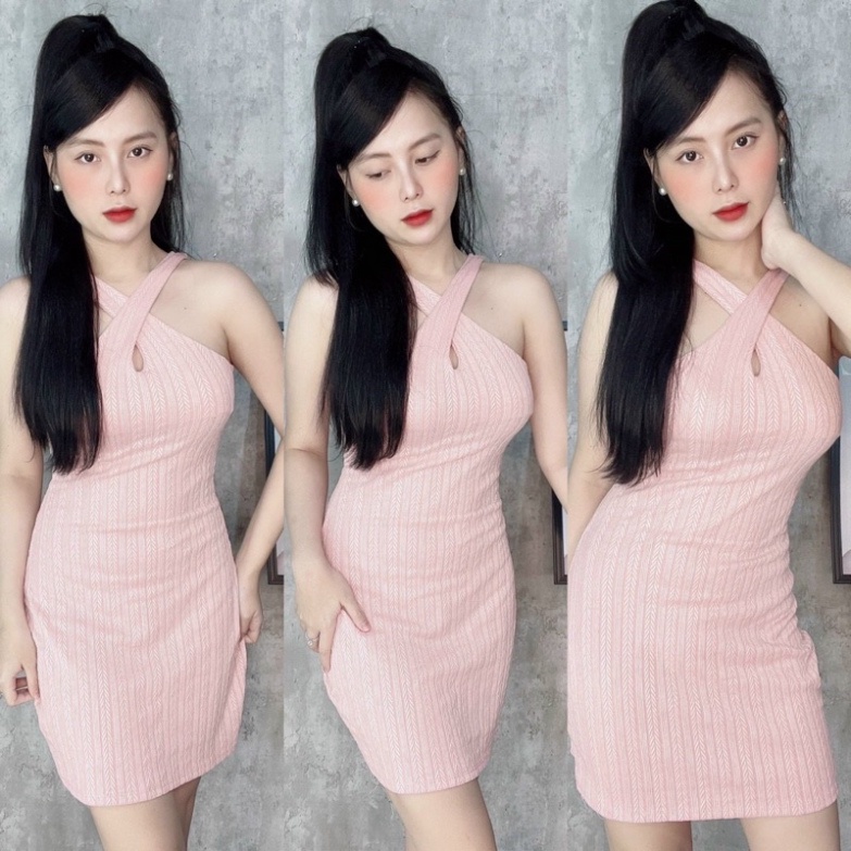 Đầm Xương Cá Body Yếm Xốp Fom Đỉnh  Hàng Cao Cấp Hình thật