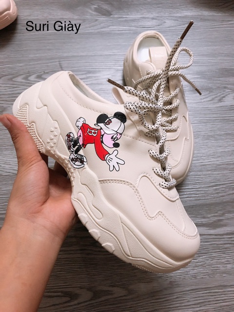 FREESHIP Giày thể thaonữ, sục thể thao đế cao in hình micky cao cấp M01 | BigBuy360 - bigbuy360.vn