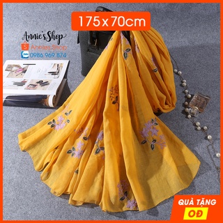 KH017 Khăn voan thêu 3D Violet cao cấp