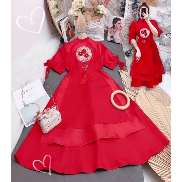 Áo dài cách tân mặc Tết - Shop Táo Đỏ bigsize