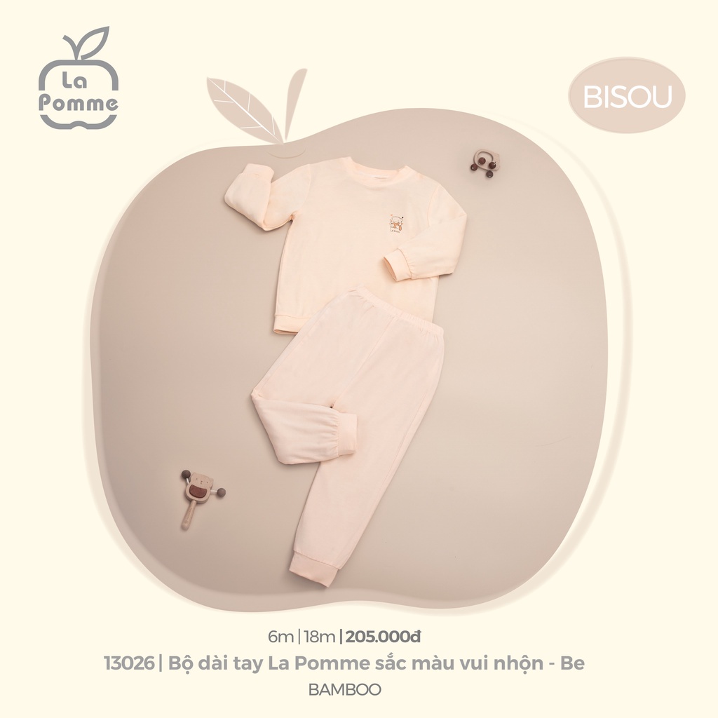 La pomme Bộ dài tay La Pomme sắc màu vui nhộn AW2022