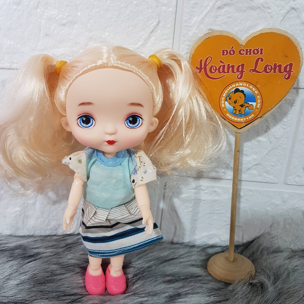 {xã lỗ} Búp Bê BJD Holala Nhựa 17 cm - Búp Bê Nấm Rơm đầu bự 2020