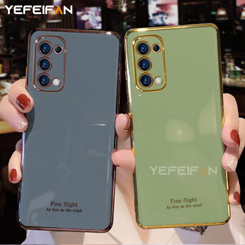 Ốp điện thoại cho OPPO Reno 5 5G Reno 5 Pro 2F 2 2Z Z A94 A54 TPU mạ điện chống rơi Ốp