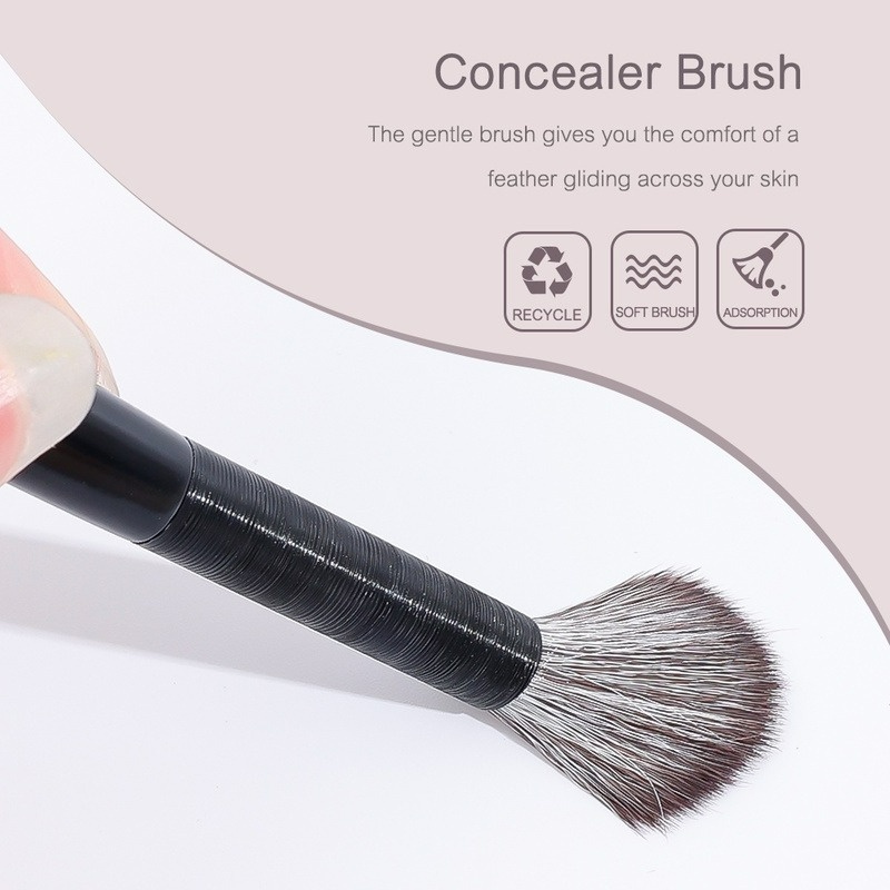 Cọ Trang Điểm Phấn Mắt/Kẻ Mắt Thiết Kế Hai Đầu Xốp Mềm Nhỏ Gọn