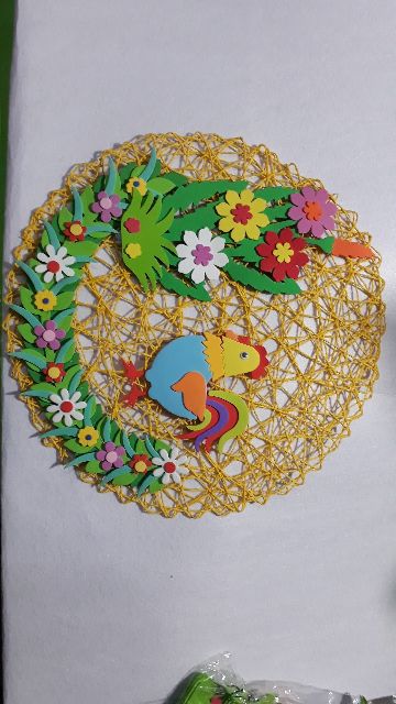 Mẹc mây màu trang trí mầm non