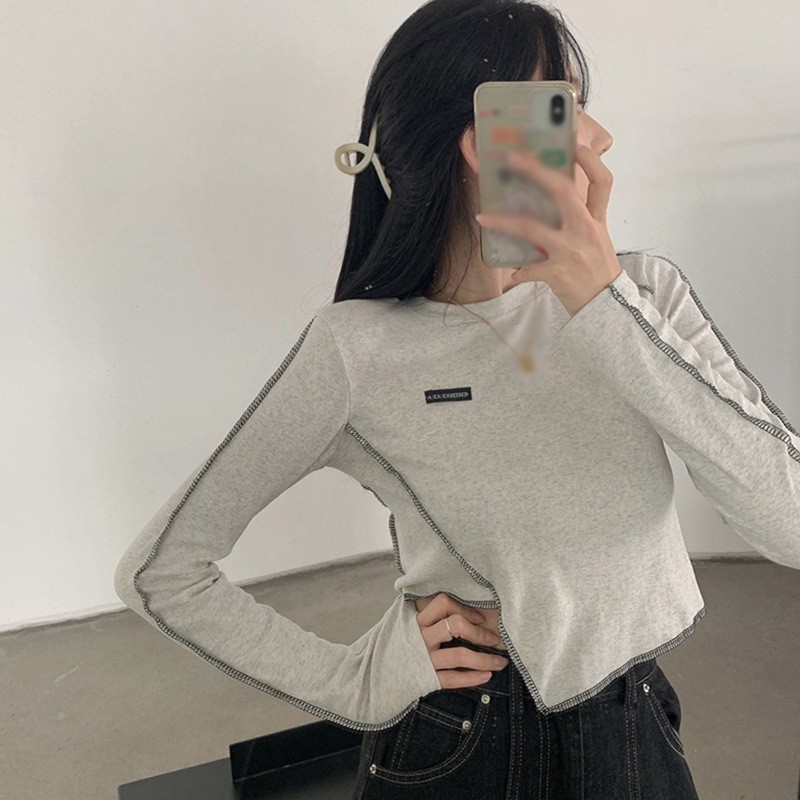 Áo Thun Lửng Tay Dài Thời Trang Dành Cho Nữ