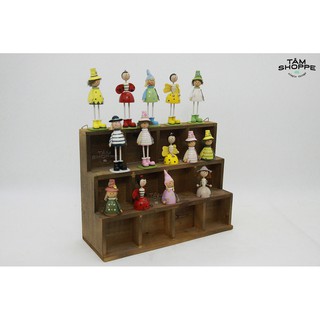 Kệ gỗ mini 3 tầng 12 hộc thoại số 12 TAN