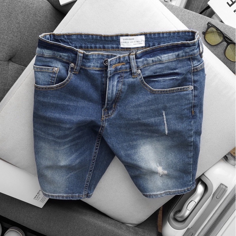 Quần short jean nam - Quần ngố cao cấp - jeans co giản