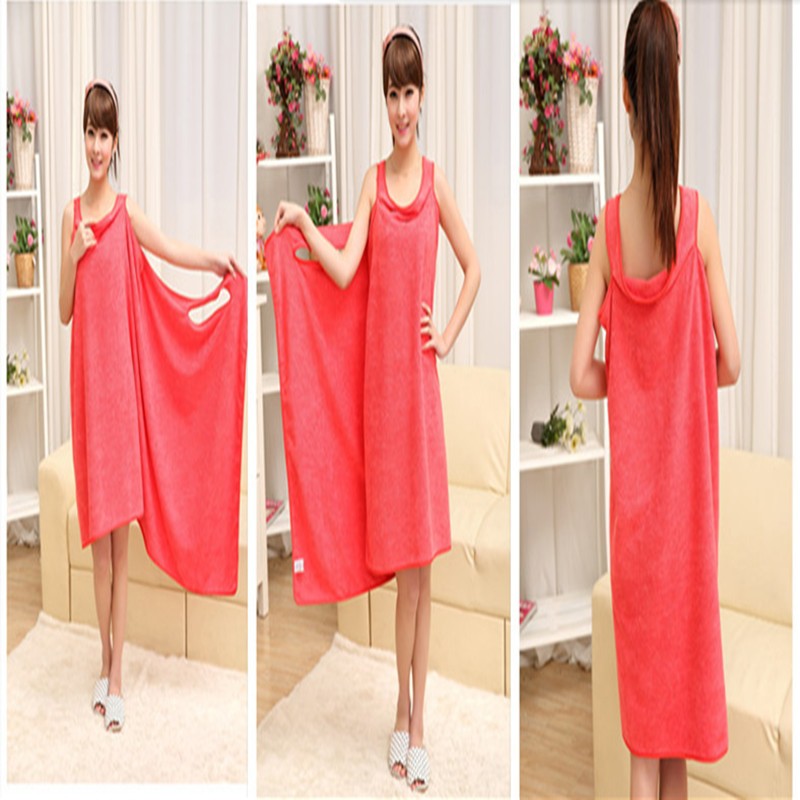 Khăn choàng tắm bằng vi sợi tiện dụng cho nữ