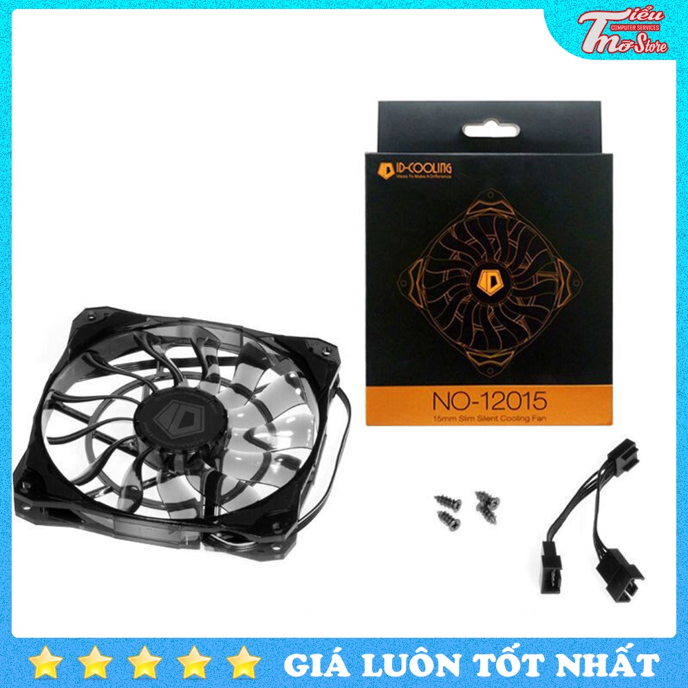 Quạt Fan case 12cm ID-Cooling NO-12015 slim - Nhỏ gọn, PWM 4pin, mỏng 15mm, fan ITX