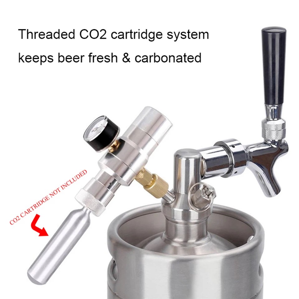 Hệ Thống Beer Mini 5L Keg Growler tạo bọt đẹp mắt (bao gồm bộ vòi)