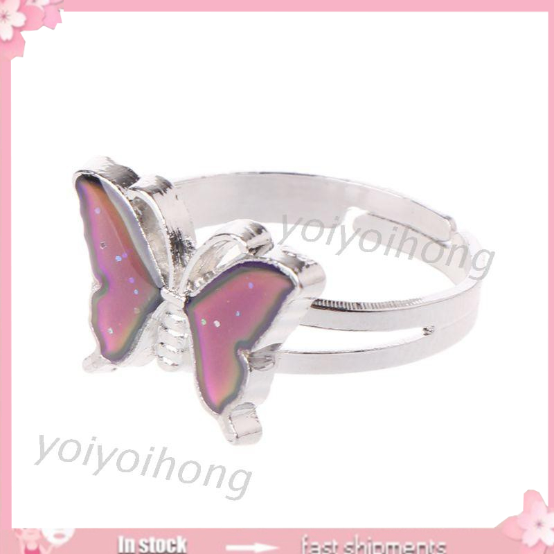 Nhẫn Hình Bướm Đổi Màu Theo Cảm Xúc Dành Cho Bạn Nữ