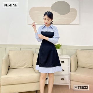 Đầm phối cổ sơ mi BEMINE MT5832