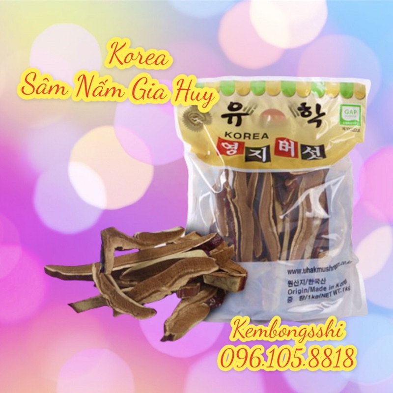 Nấm Linh Chi Thái Lát Túi UHAK Hàn Quốc