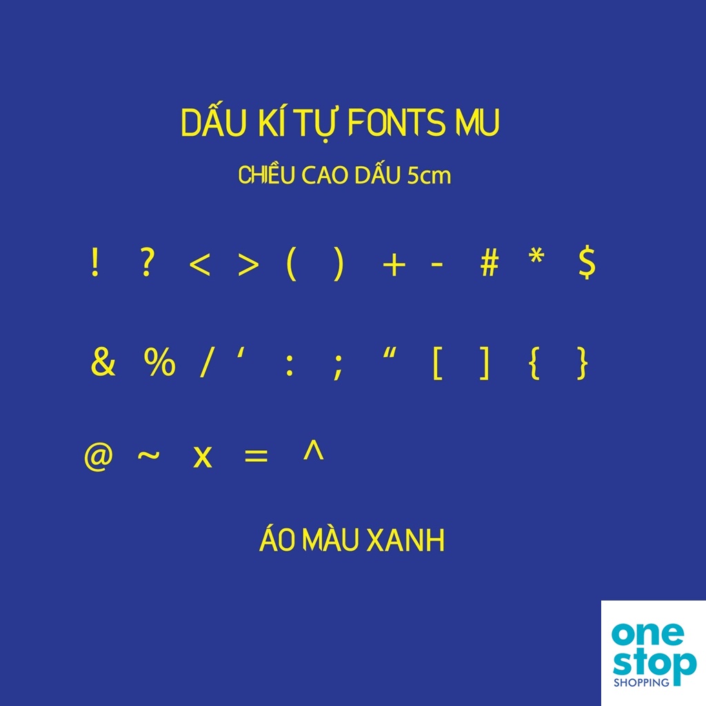 Dấu kí tự tên số bóng đá One shop