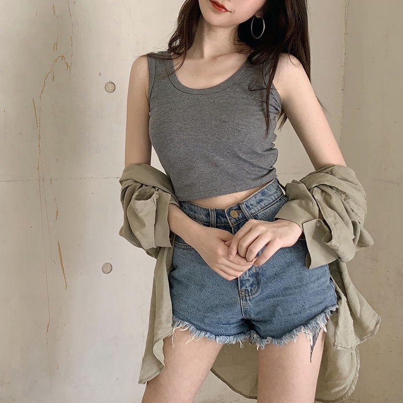 Áo BH sát nách thể thao vải cotton dáng ôm thời trang mùa hè năng động cho nữ