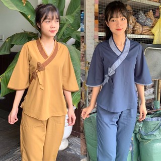 Áo lam đi chùa # nơ bướm giá rẻ bất ngờ