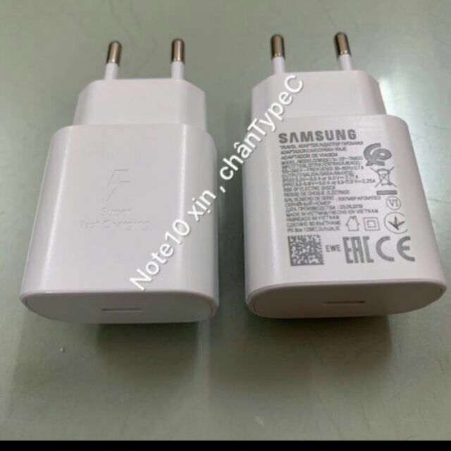 Củ sạc nhanh Samsung note 10/note 10 plus 25W. Có bảo hành