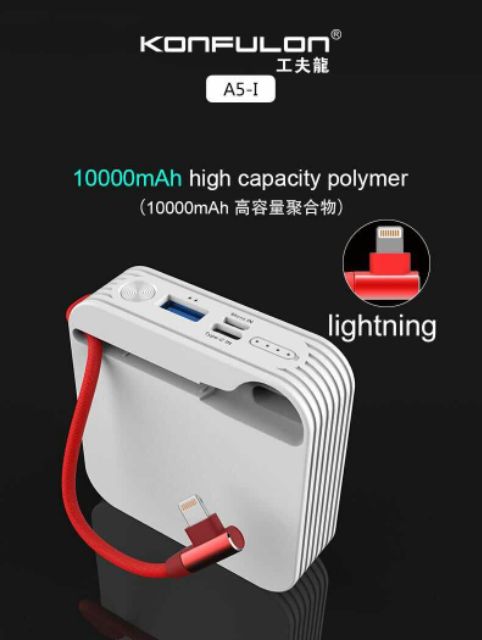 [Siêu Rẻ]Sạc  Dự Phòng KONFULON 10000mAh  siêu tiện lợi