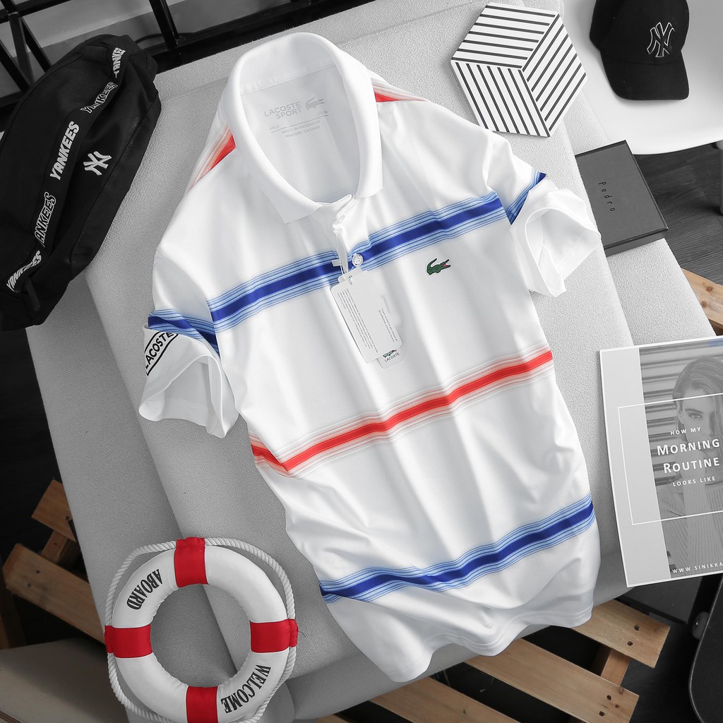 Áo Polo Nam L A C OS. TE | Áo Ngắn Tay Có Cổ | Thun Cổ Bẻ | Slim Fit | [VNXK]