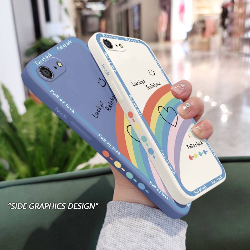 Ốp Điện Thoại Silicone Dẻo In Họa Tiết Cầu Vồng Cho IPhone 8 7 6 6S Plus SE 2020