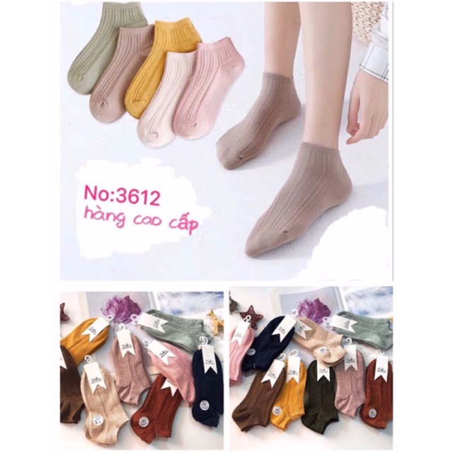 sét 10 đôi tất gân nữ (hàng loại 1) cổ ngắn
