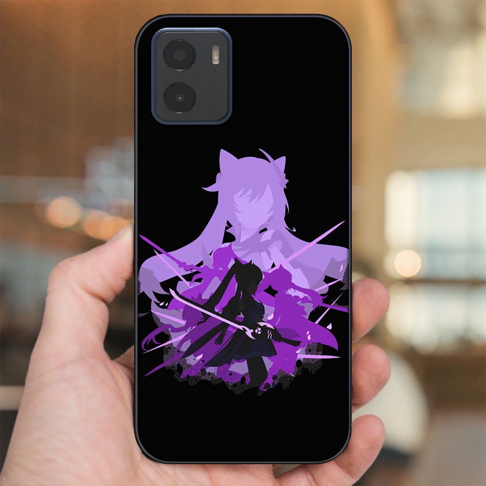 Ốp lưng Vivo Y15s, Y15a viền đen in hình Keqing Genshin Impact