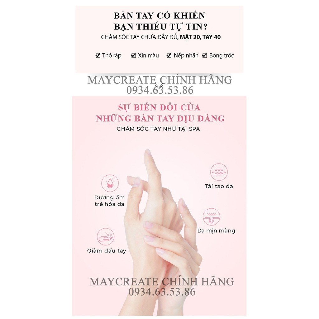 Kem Dưỡng Da Tay Maycreate Hand Cream Hàng Nội Địa Trung Dưỡng Da Làm Mềm Da