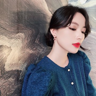 BÔNG TAI PHA LÊ ĐỎ HÌNH TIM - MELY 1275