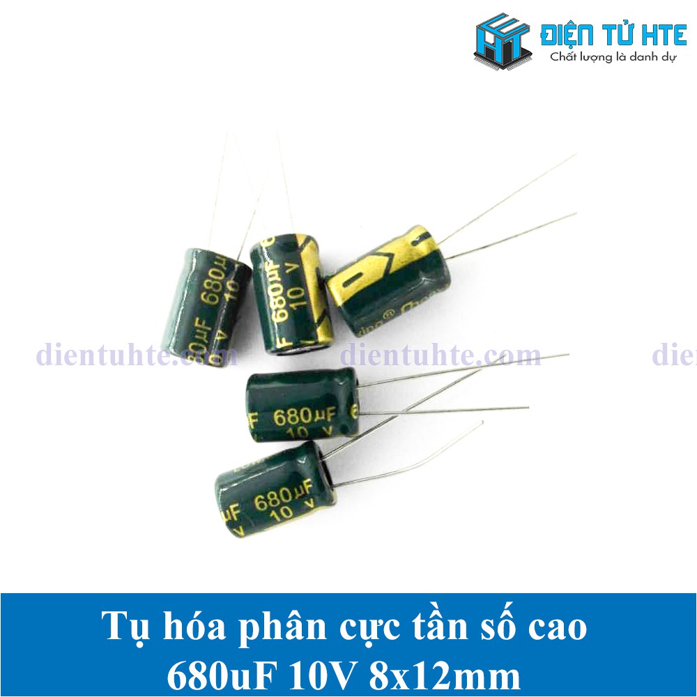 Bộ 10 Tụ hóa tần số cao 680uF 10V 8x12mm