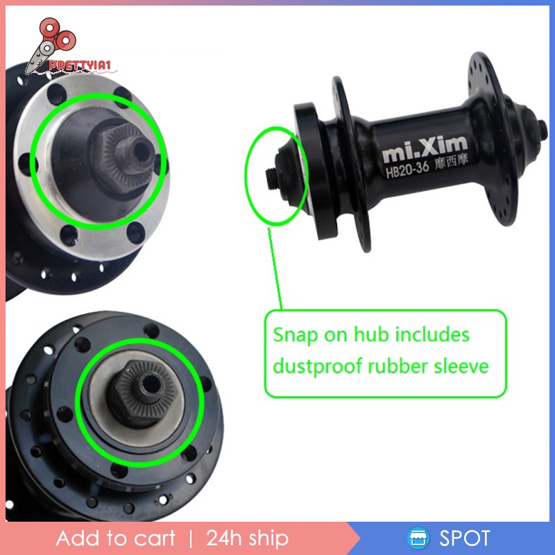 Bộ Trục Phanh Đĩa Trước / Sau 32 / 36 Lỗ Màu Đen Tháo Gỡ Nhanh Cho Xe Đạp Leo Núi Prettyia1