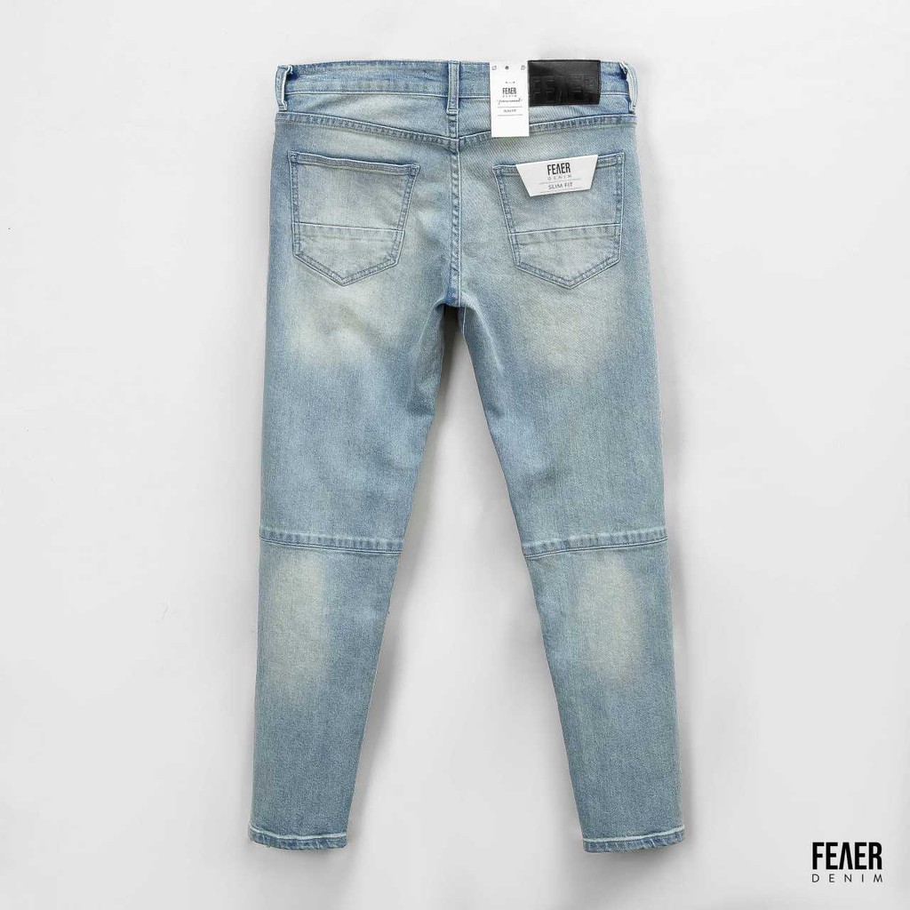 Quần Jeans nam FEAER 100% chất Jean bền bỉ, co dãn Skinny Biker Stacked  |new arrival 2021|