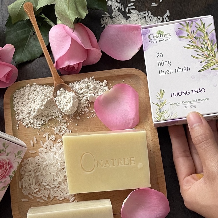 [ Xà Bông Hữu Cơ ONATREE] Xà Bông Thiên Nhiên Hương Thảo Dưỡng Ẩm Làm Sạch Thư Giãn Da