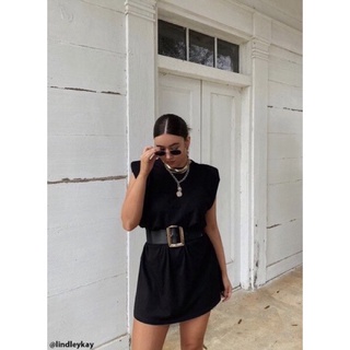 Đầm suông độn vai f21
