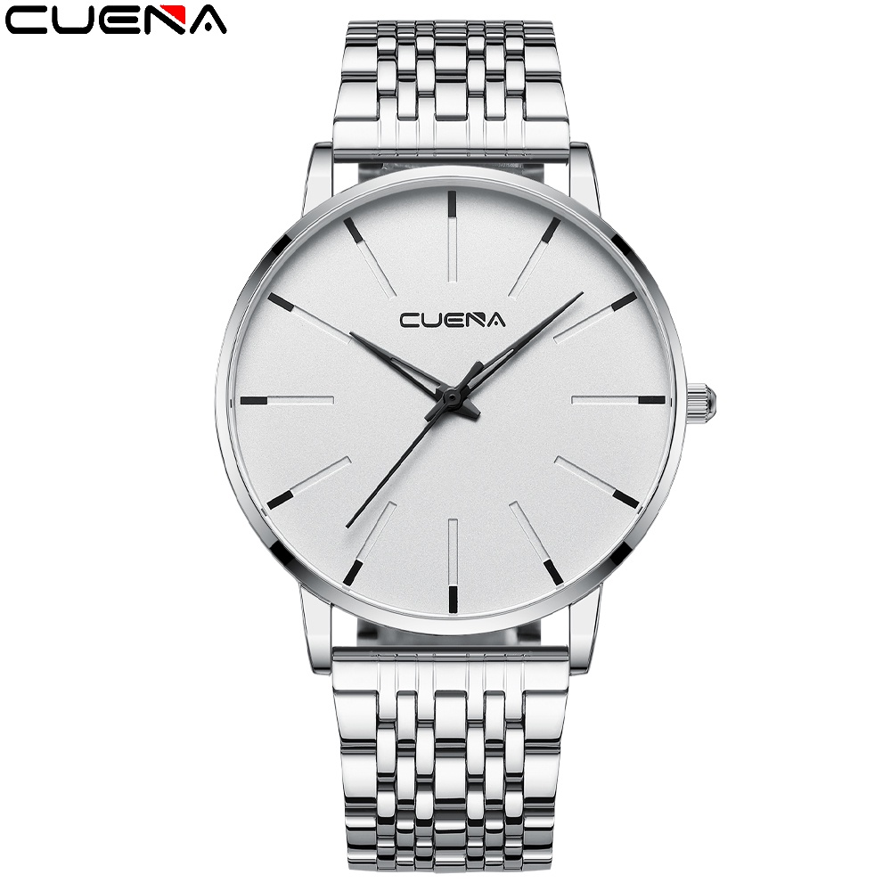 Đồng hồ thạch anh CRRJU 6029X bằng thép không gỉ chống thấm nước thời trang thể thao cho nam