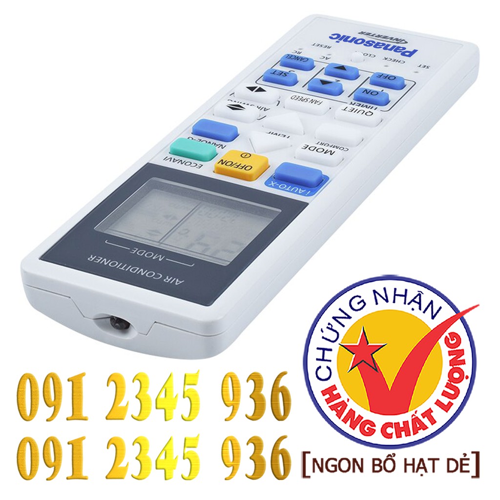 Remote Điều khiển Điều hòa Máy lạnh Panasonic &quot;HÀNG ĐẸP&quot; cho điều hòa &quot;1 CHIỀU&quot; + ''2 CHIỀU'' + &quot;inverter&quot;. (Mẫu số 22)