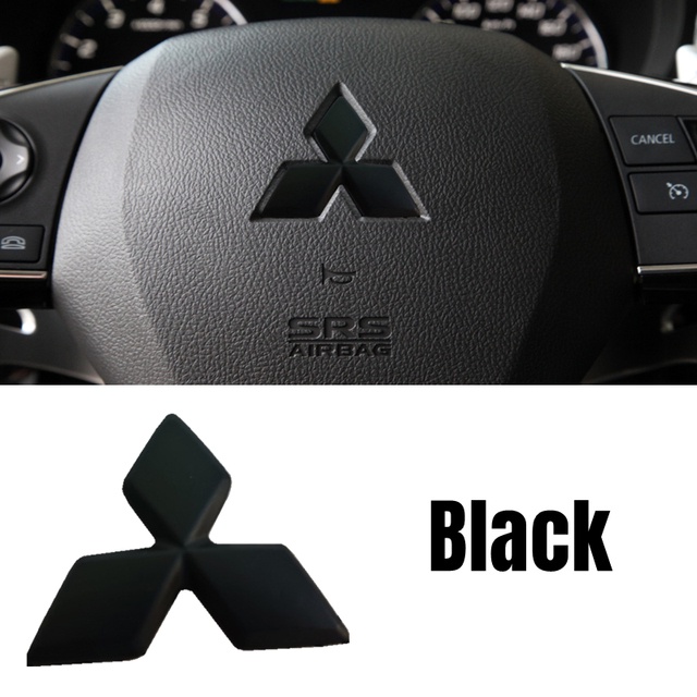 Miếng Dán Logo Trang Trí Vô Lăng Xe Hơi Mitsubishi