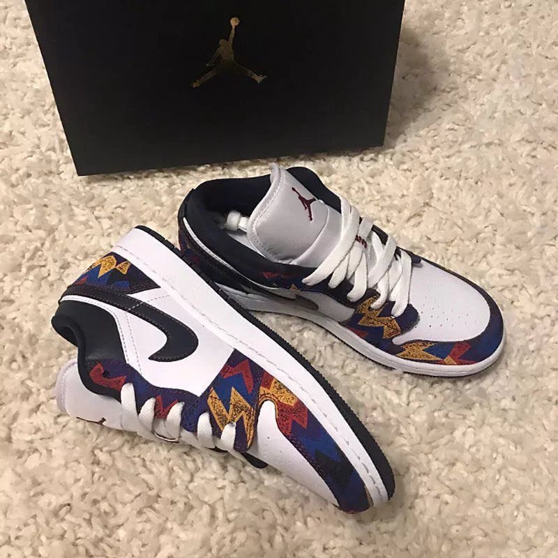 Giày Jordan Cổ Thấp, GIày JD1 Thổ Cẩm Full Box Bill Hàng Đẹp | BigBuy360 - bigbuy360.vn