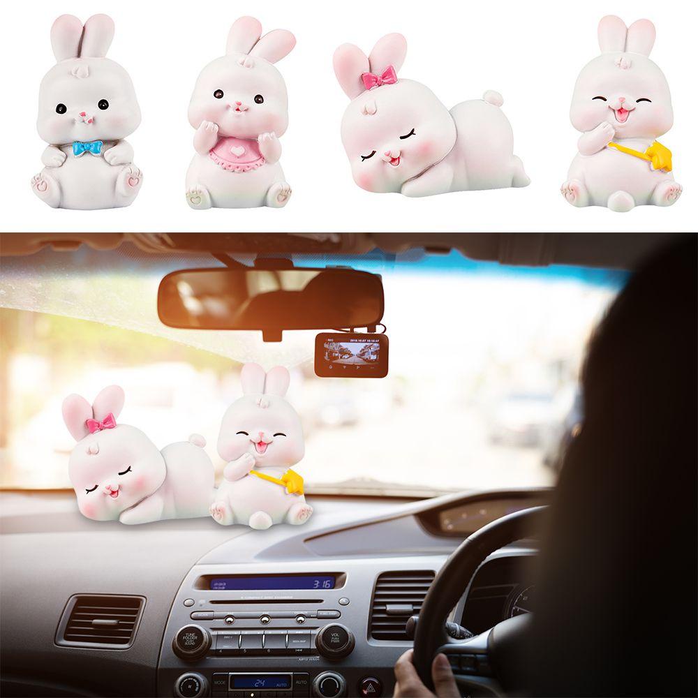 LAKAMIER Đồ trang trí Thỏ Bằng Nhựa Resin Trang Trí Nhà Cửa / Sân Vườn / Xe Hơi
