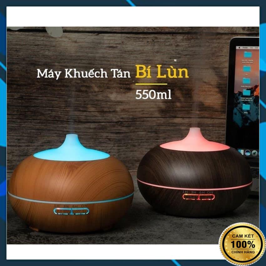 Máy Xông Tinh Dầu Phòng Ngủ 550ml - Tặng Kèm Tinh Dầu, Máy Khuếch Tán Tinh Dầu Tạo Ẩm Thơm Phòng, Đèn Xông Tinh Dầu