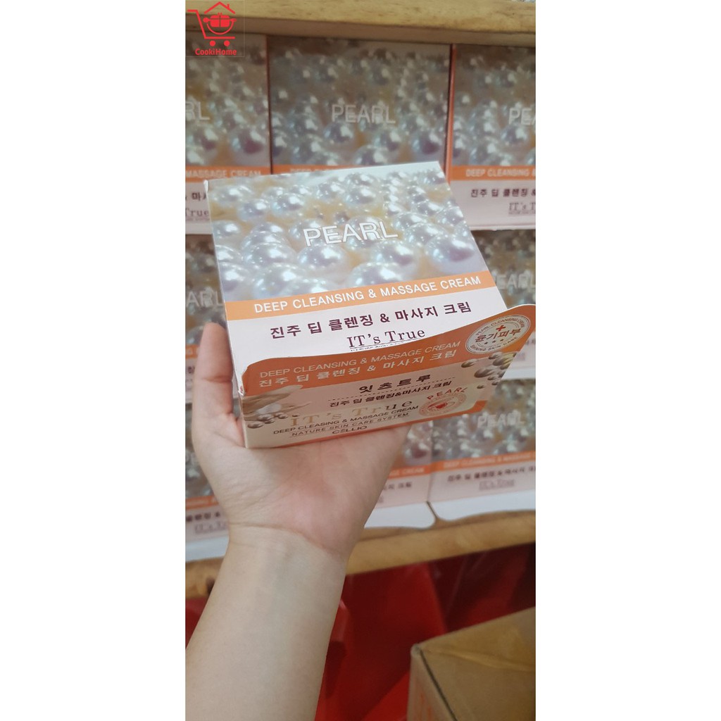 Kem Massage sạch sâu, trắng da, tái tạo da Cellio  Ngọc Trai IT'S TRUE PEARL DEEP CLEANSING & MASSAGE CREAM