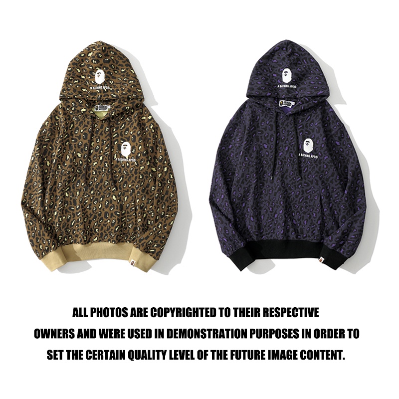 Bape Thời Trang In Áo Hoodie Cotton Unisex