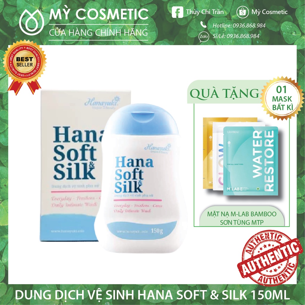 Dung Dịch Vệ Sinh , Dung Dịch Vệ Sinh Phụ Nữ 𝑯𝒂𝒏𝒂 𝑺𝒐𝒇𝒕 & 𝑺𝒊𝒍𝒌 150ml [ Chính - Hãng ]