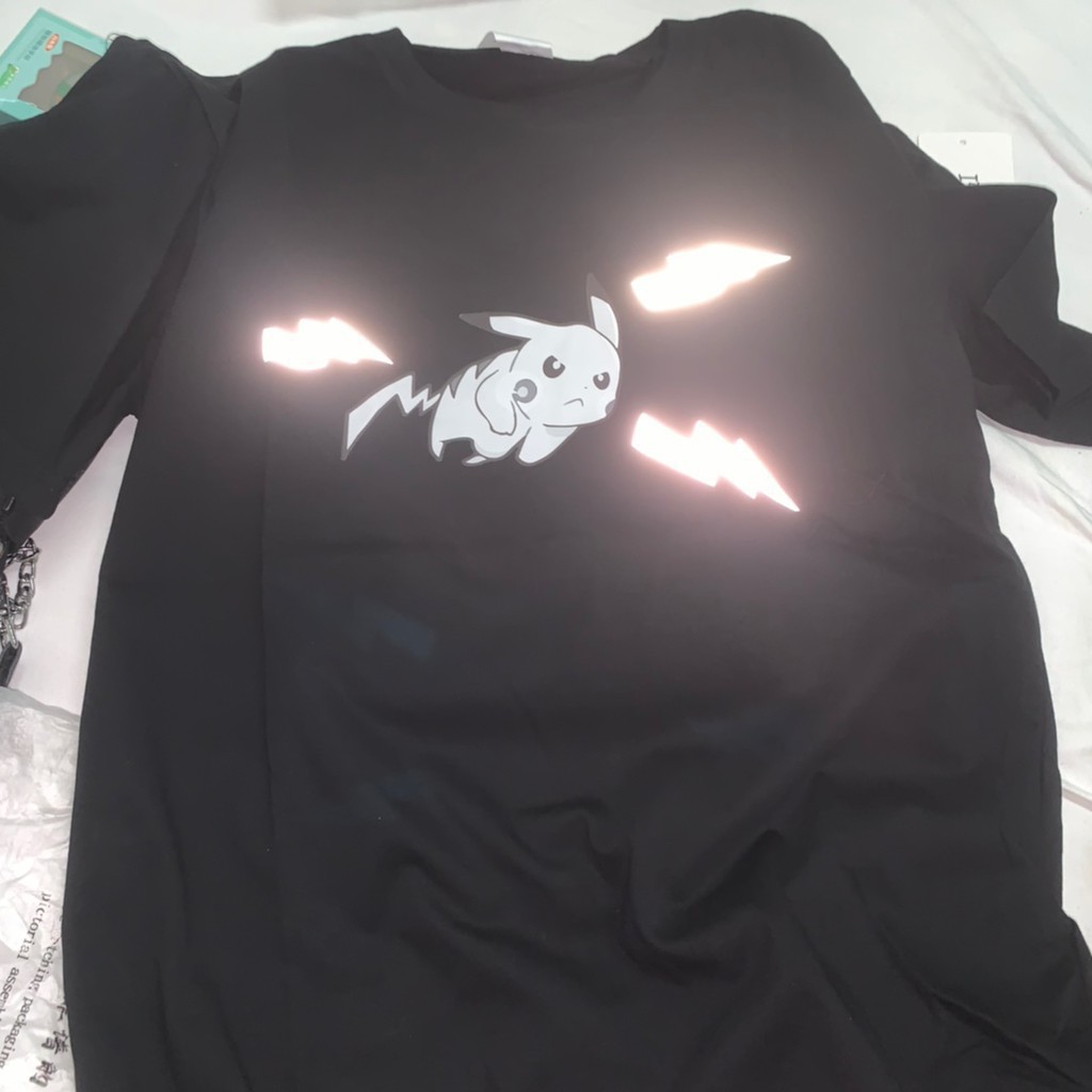 🌸Siêu Rẻ 💯  Áo thun tay lỡ pikachu phản quang (unisex) oversize CHẤT ĐẸP CÓ FREESHIP | BigBuy360 - bigbuy360.vn